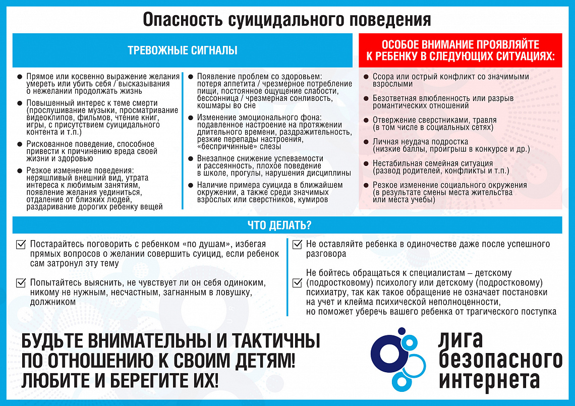 Памятка по профилктике суицидов